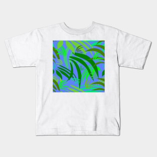 Fronds on Periwinkle Repeat 5748 Kids T-Shirt